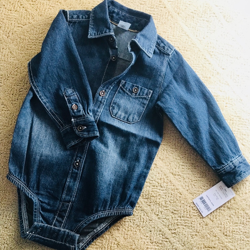 Carter’s Denim Onesie - Picture 1 of 4